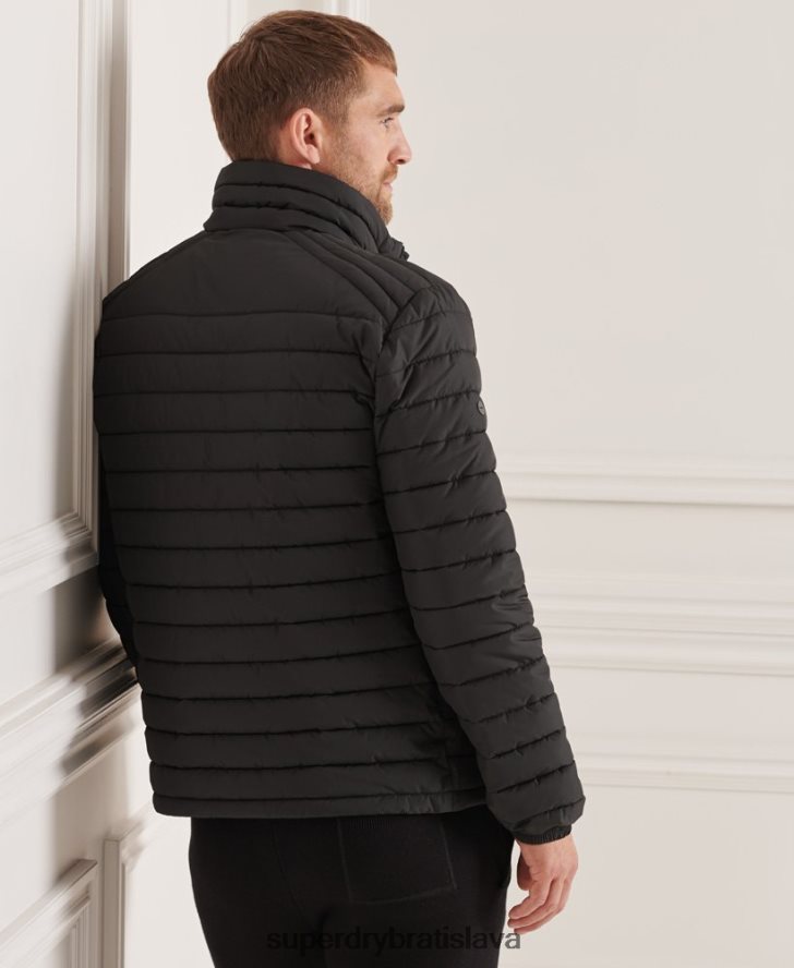 Superdry muži Studios bunda Fuji bez kapucne 6B4ZTR4663 oblečenie čierna