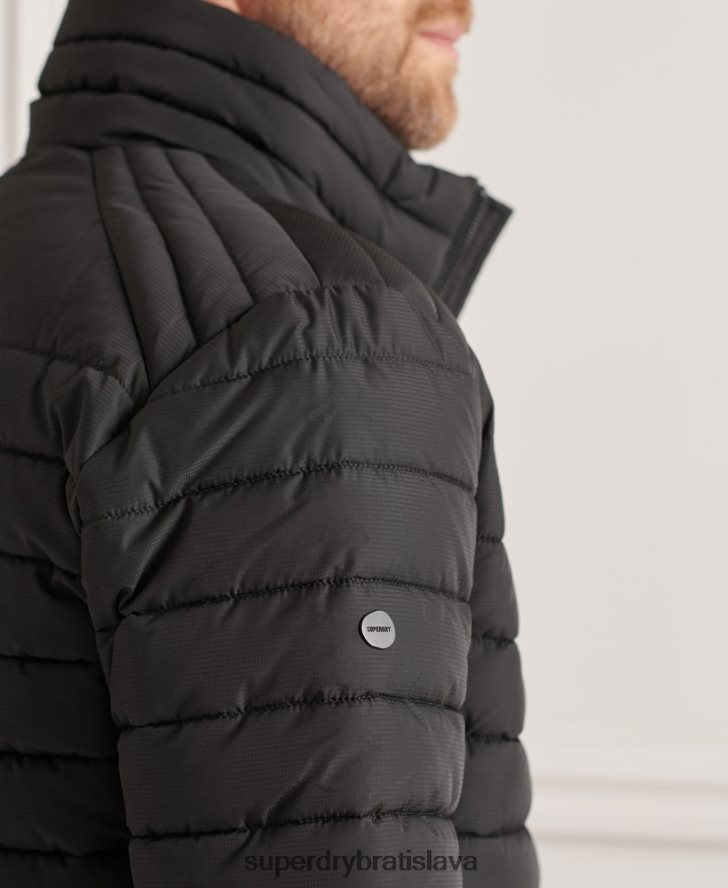 Superdry muži Studios bunda Fuji bez kapucne 6B4ZTR4663 oblečenie čierna