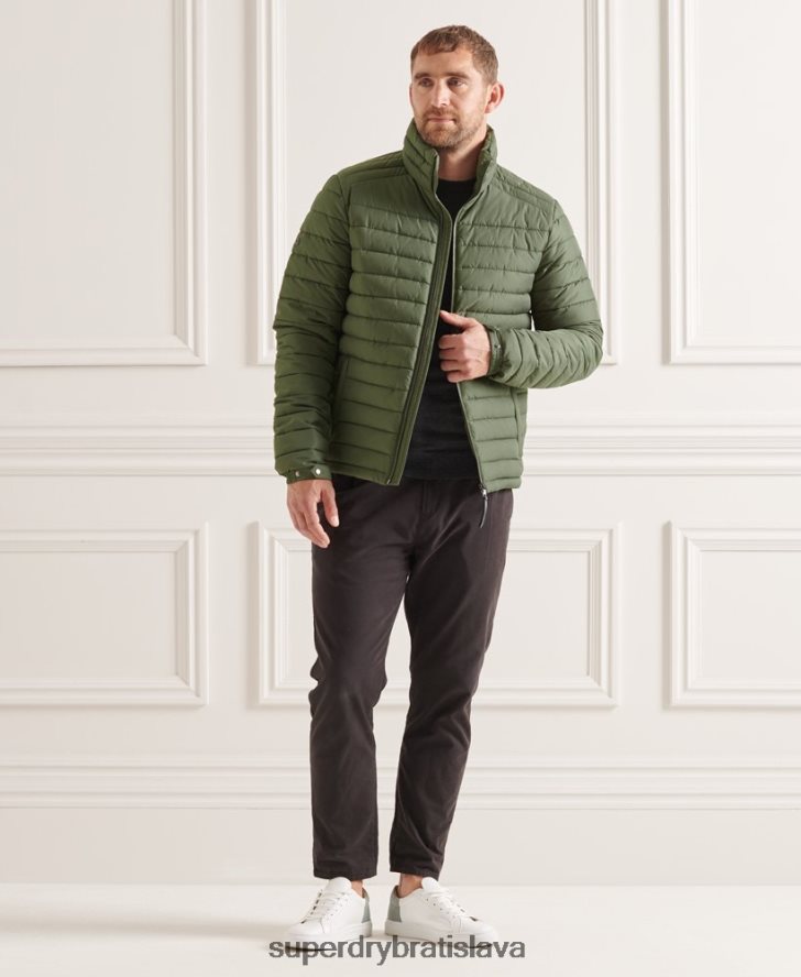Superdry muži Studios bunda Fuji bez kapucne 6B4ZTR4678 oblečenie zelená
