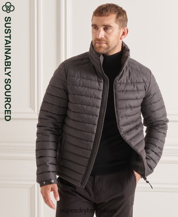 Superdry muži Studios bunda Fuji bez kapucne 6B4ZTR4679 oblečenie sivá