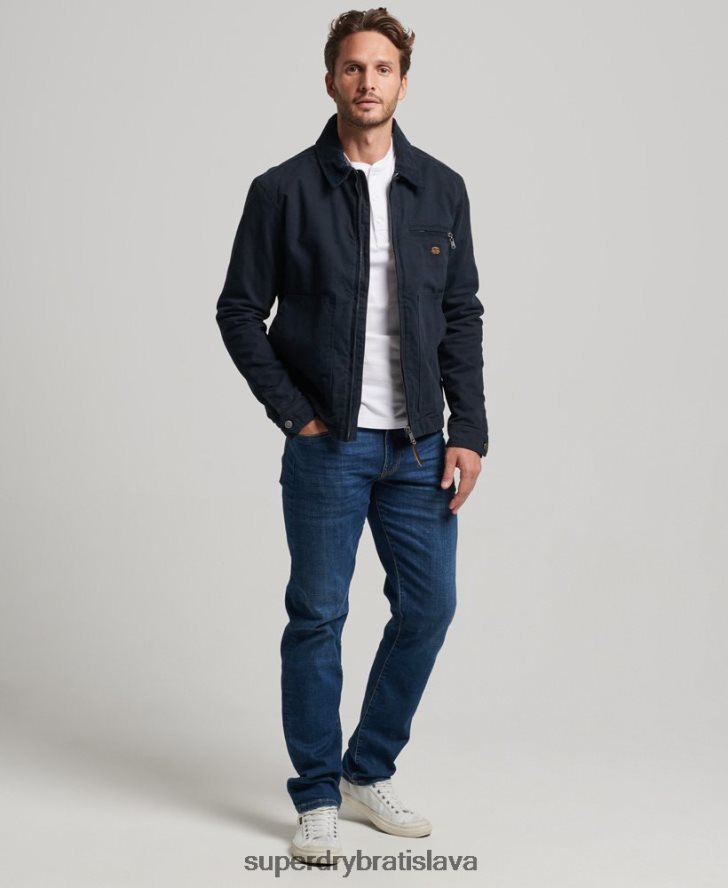 Superdry muži Vintage ranch harrington bunda 6B4ZTR1030 oblečenie námorníctvo