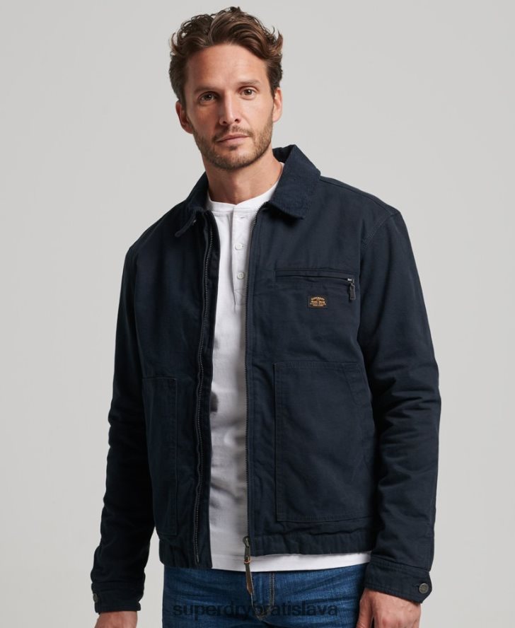 Superdry muži Vintage ranch harrington bunda 6B4ZTR1030 oblečenie námorníctvo