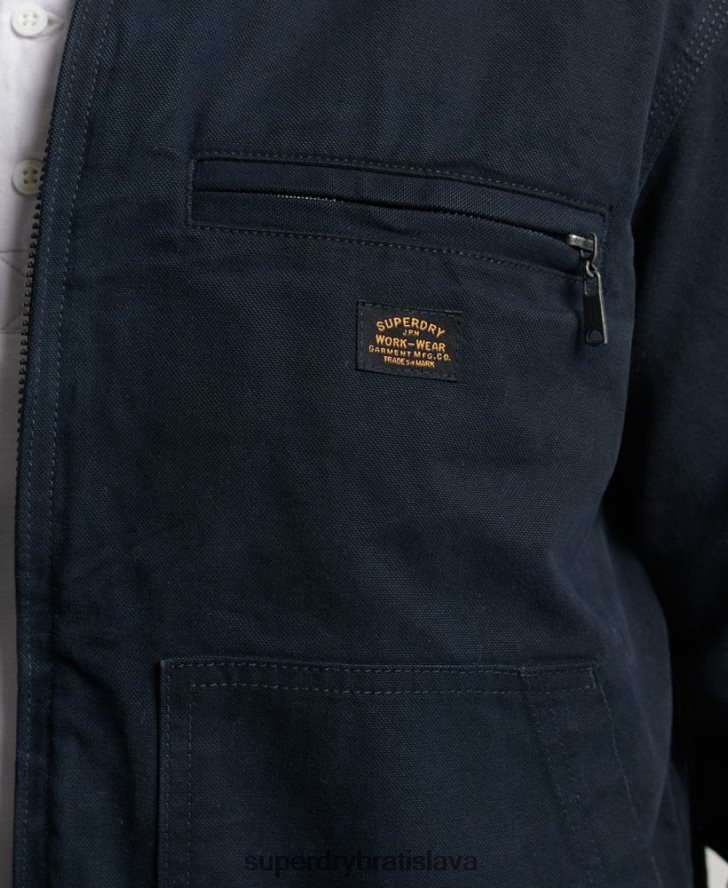 Superdry muži Vintage ranch harrington bunda 6B4ZTR1030 oblečenie námorníctvo