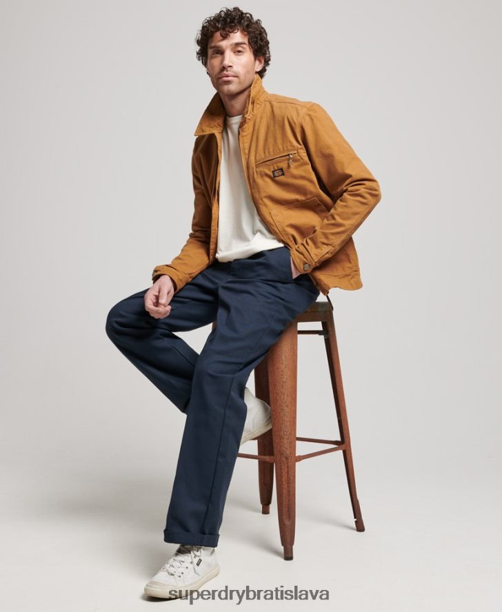 Superdry muži Vintage ranch harrington bunda 6B4ZTR918 oblečenie hnedá