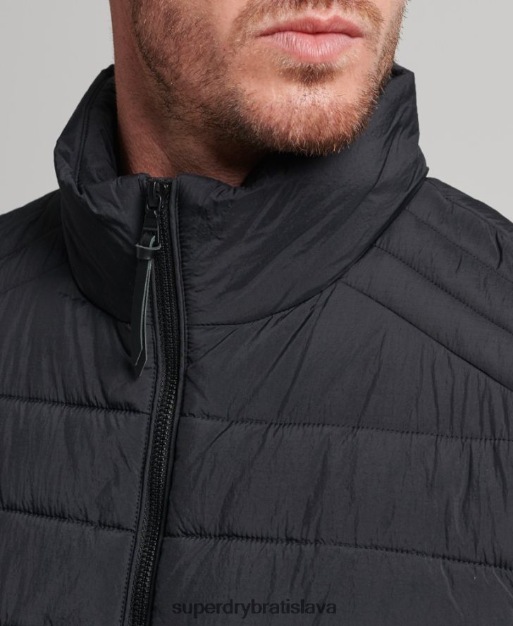 Superdry muži ľahká polstrovaná vesta 6B4ZTR4435 oblečenie čierna