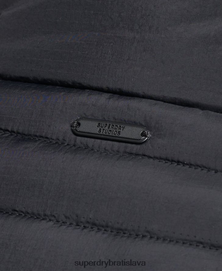 Superdry muži ľahká polstrovaná vesta 6B4ZTR4435 oblečenie čierna