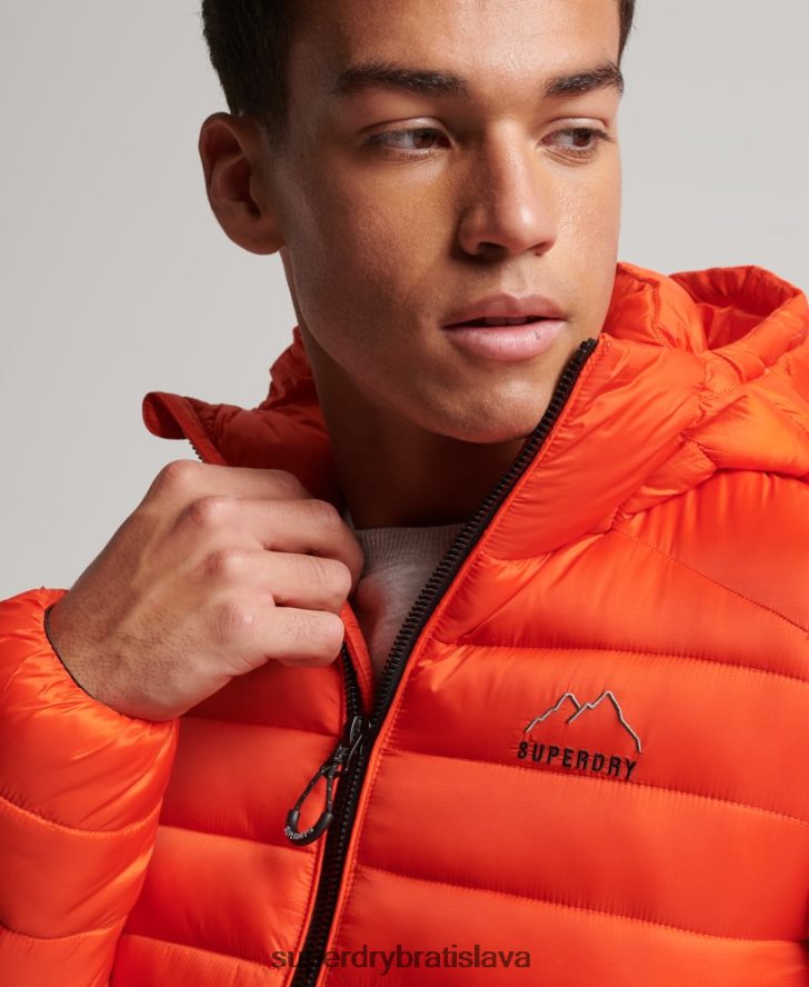 Superdry muži ľahká vystužená bunda 6B4ZTR923 oblečenie oranžová