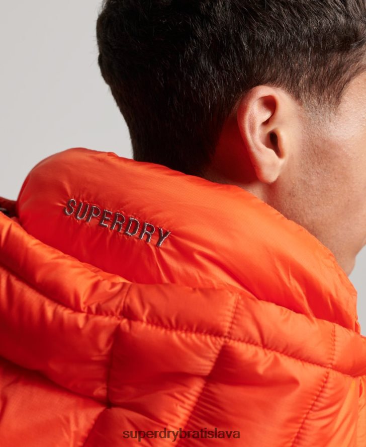 Superdry muži ľahká vystužená bunda 6B4ZTR923 oblečenie oranžová