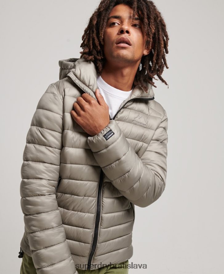 Superdry muži ľahká vystužená bunda 6B4ZTR949 oblečenie tmavošedý