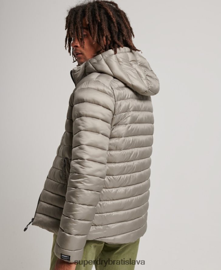 Superdry muži ľahká vystužená bunda 6B4ZTR949 oblečenie tmavošedý