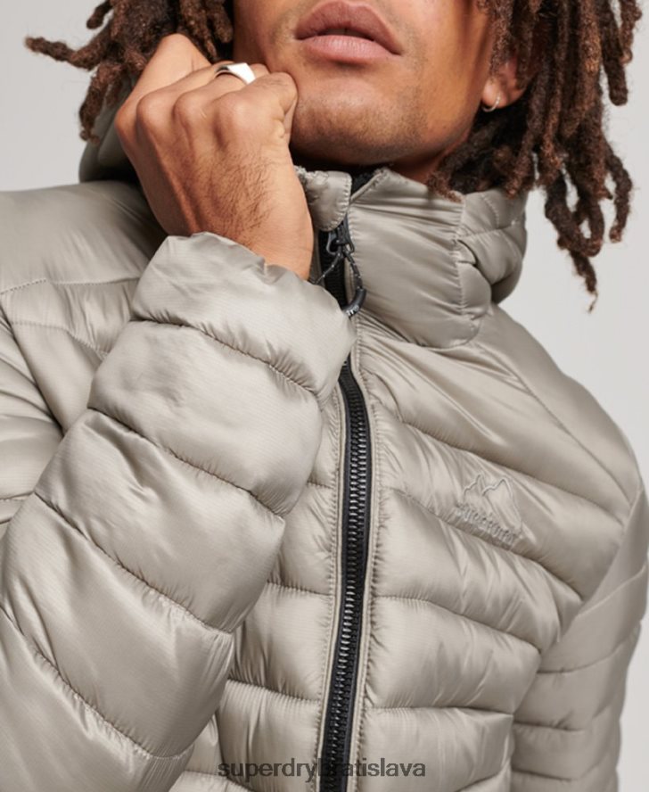 Superdry muži ľahká vystužená bunda 6B4ZTR949 oblečenie tmavošedý