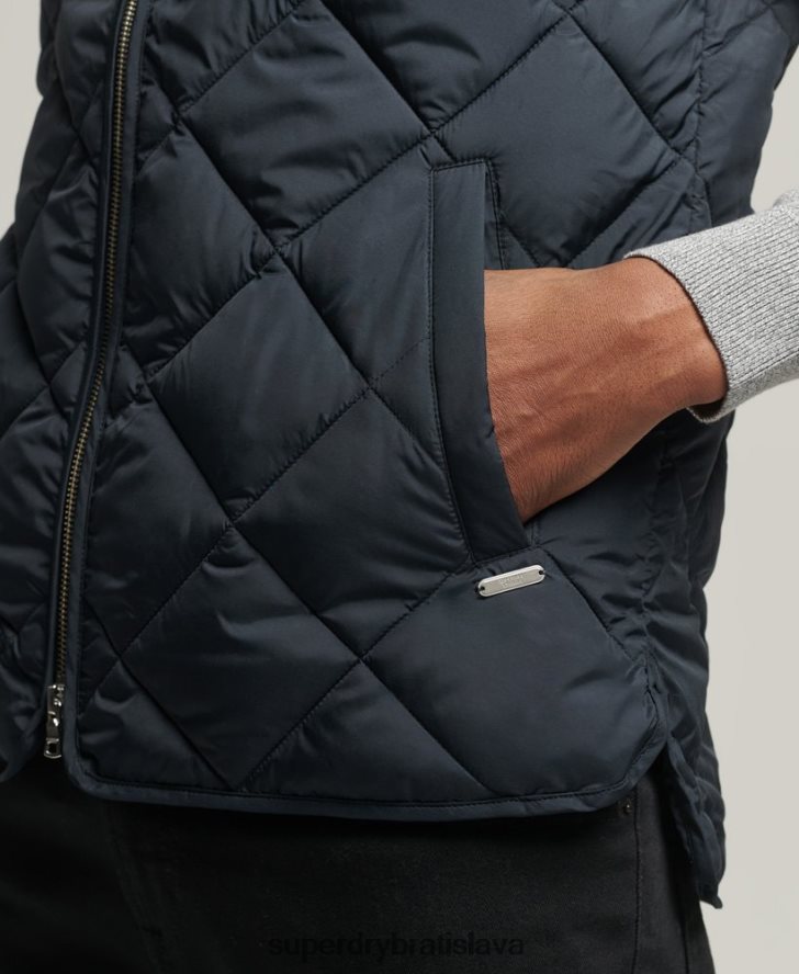 Superdry muži ateliérová vesta 6B4ZTR4627 oblečenie námorníctvo