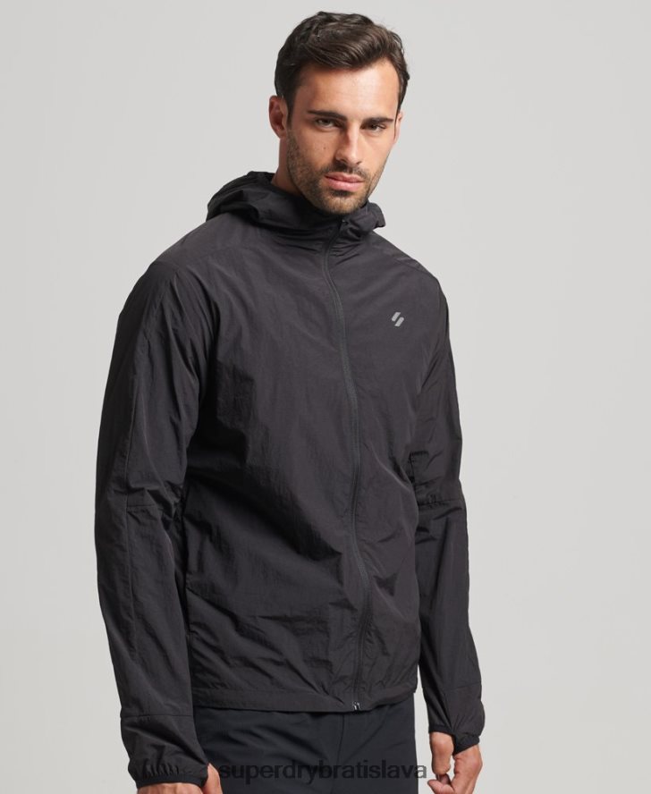 Superdry muži bežecká bunda 6B4ZTR4544 oblečenie čierna