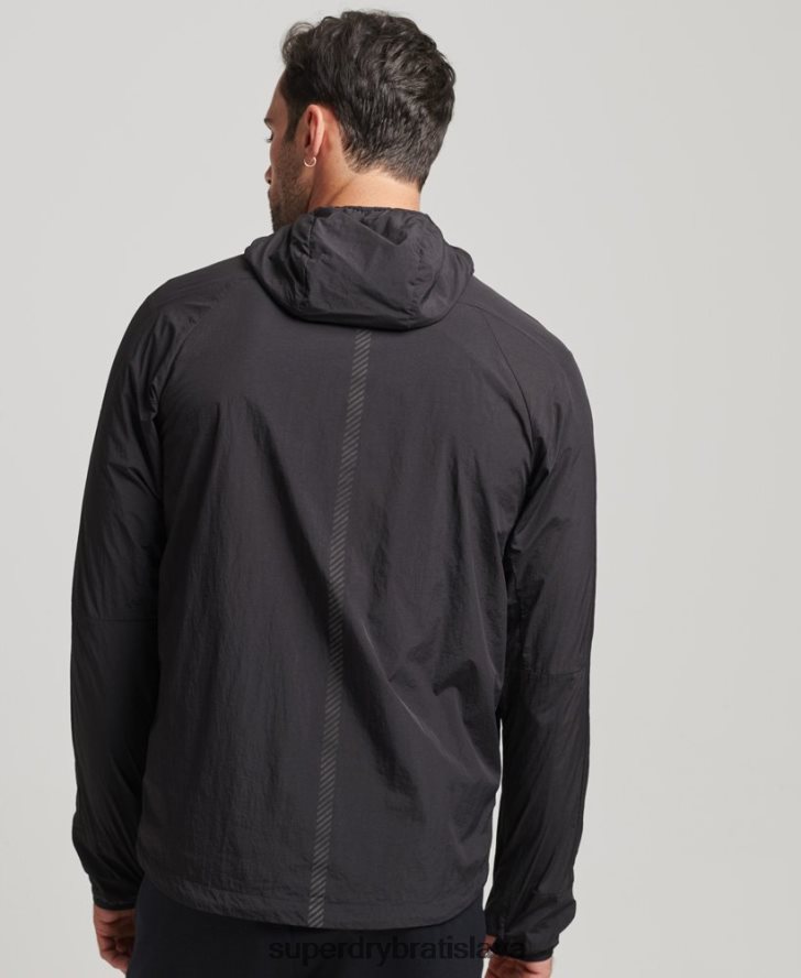 Superdry muži bežecká bunda 6B4ZTR4544 oblečenie čierna