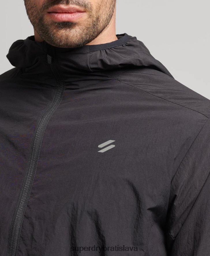 Superdry muži bežecká bunda 6B4ZTR4544 oblečenie čierna