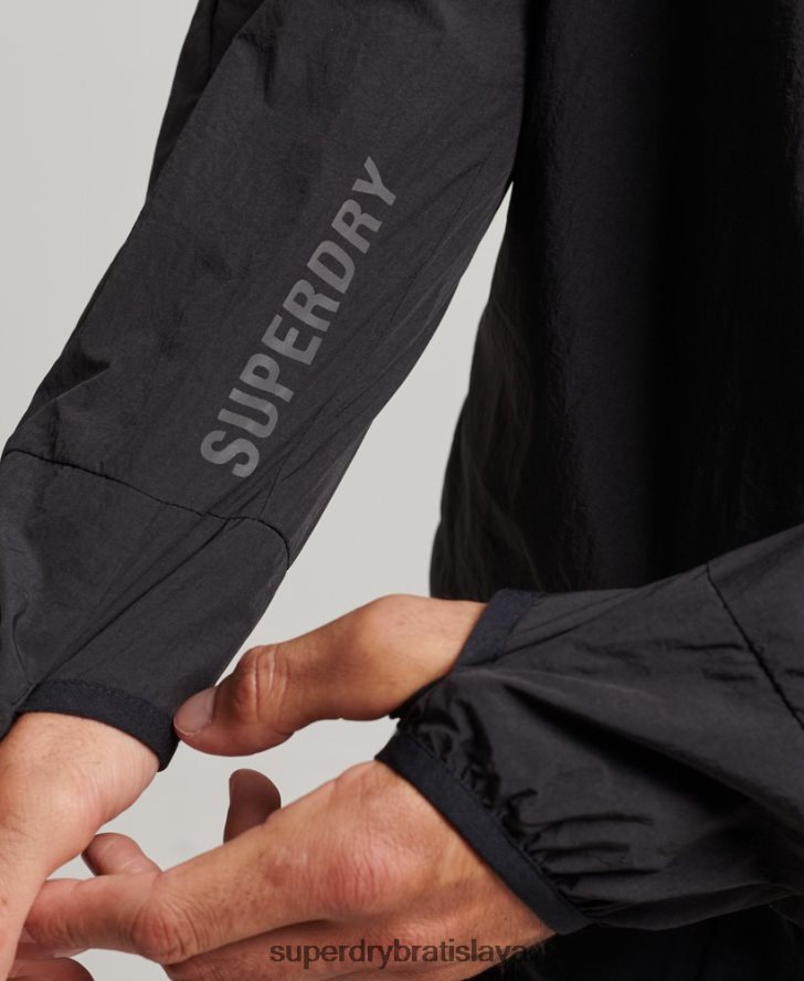 Superdry muži bežecká bunda 6B4ZTR4544 oblečenie čierna