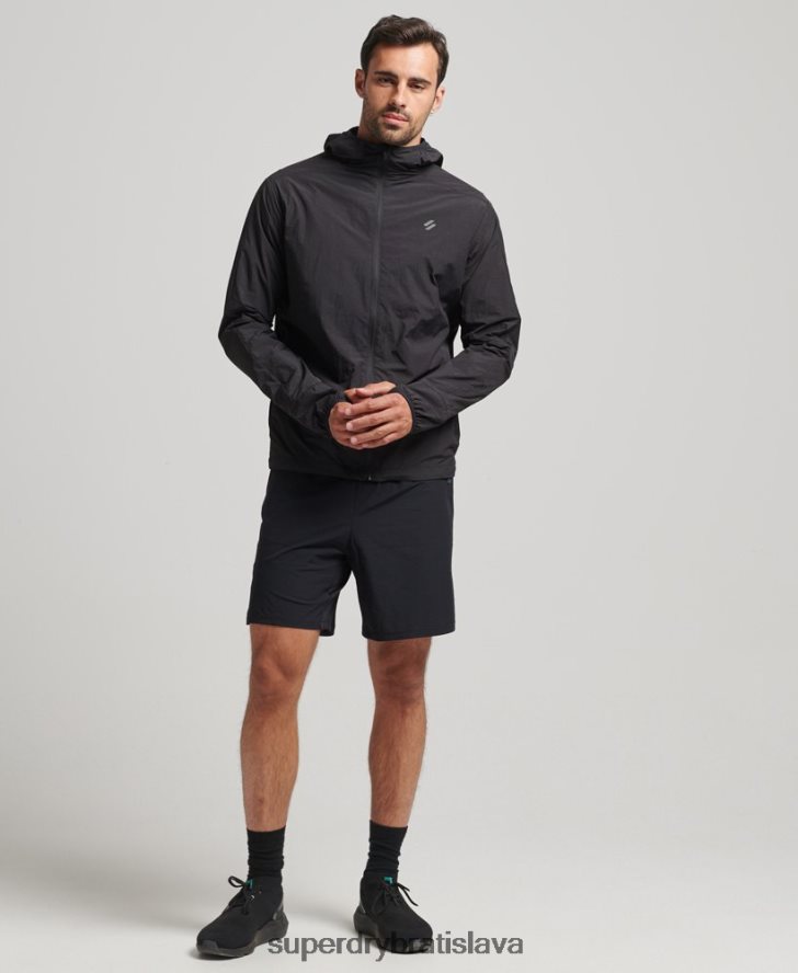 Superdry muži bežecká bunda 6B4ZTR4544 oblečenie čierna