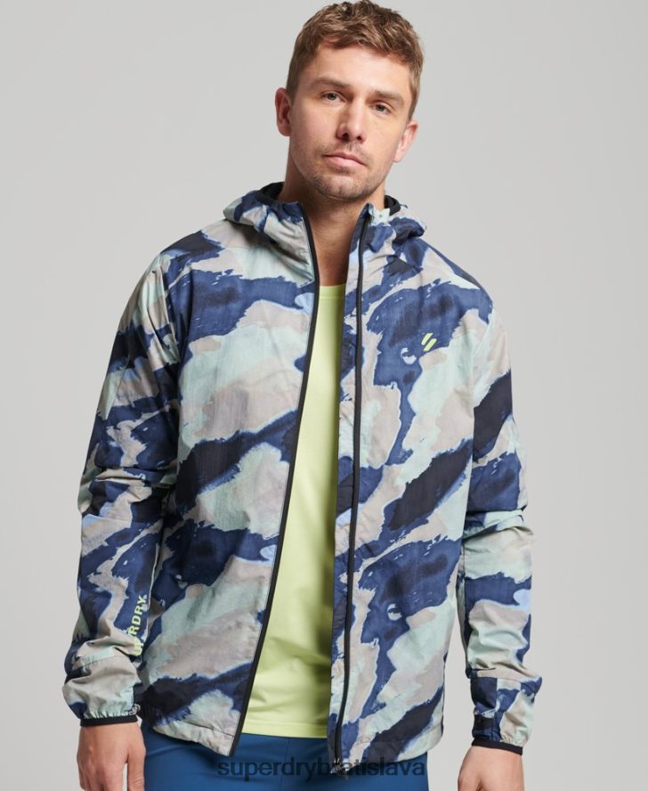 Superdry muži bežecká bunda 6B4ZTR4718 oblečenie Modrá