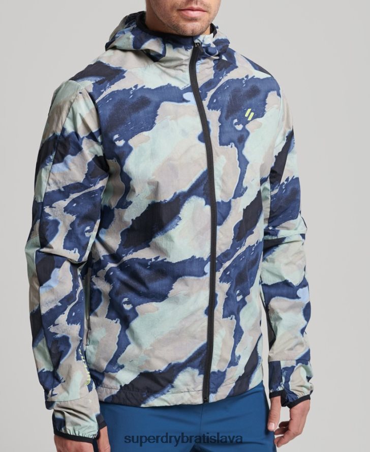 Superdry muži bežecká bunda 6B4ZTR4718 oblečenie Modrá