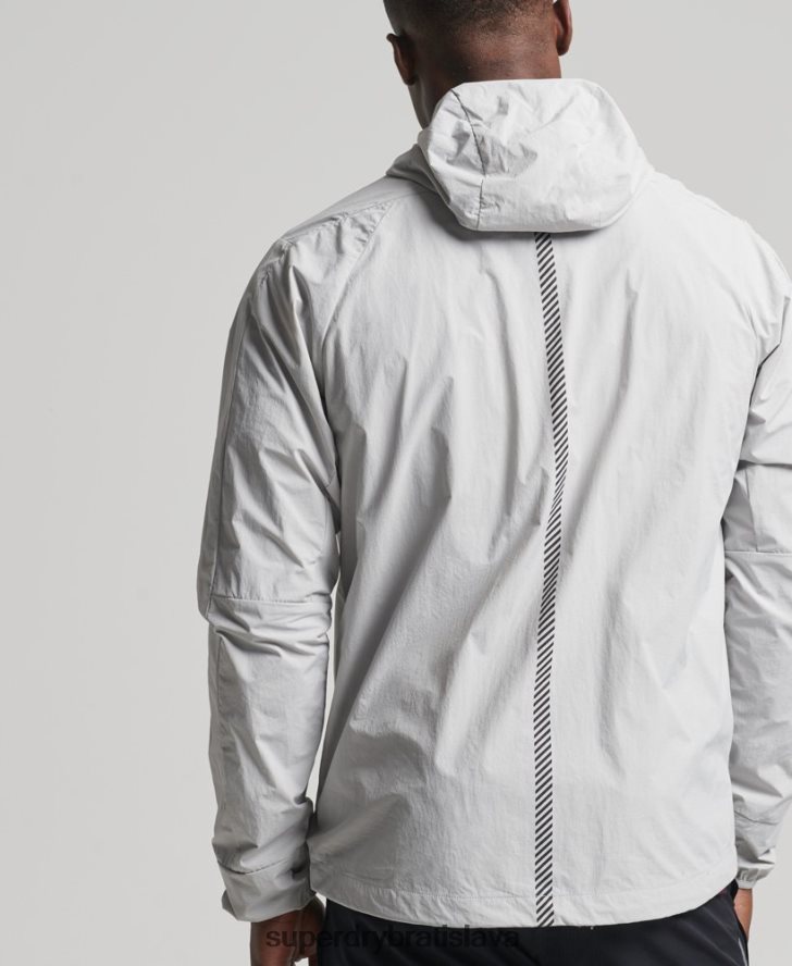 Superdry muži bežecká bunda 6B4ZTR5389 oblečenie svetlo šedá