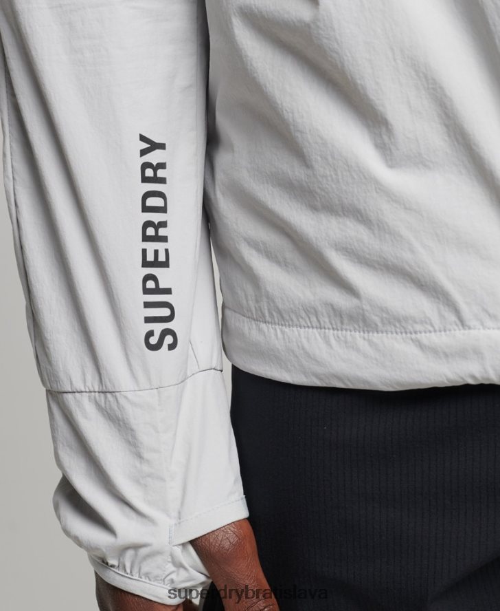 Superdry muži bežecká bunda 6B4ZTR5389 oblečenie svetlo šedá