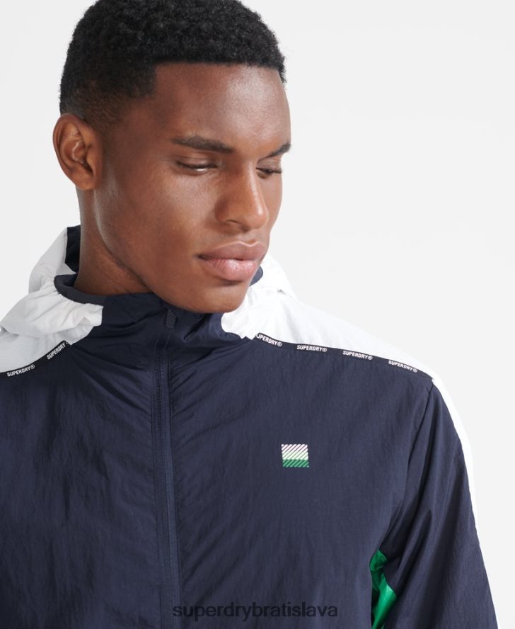 Superdry muži bežecká bunda 6B4ZTR5400 oblečenie námorníctvo