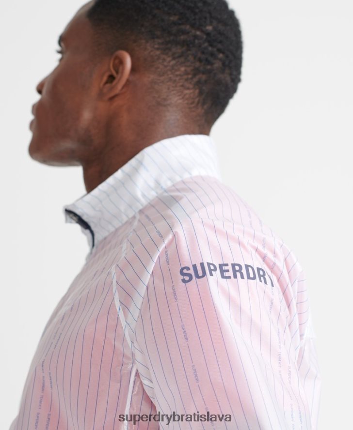 Superdry muži bežecká membránová bunda 6B4ZTR4661 oblečenie biely
