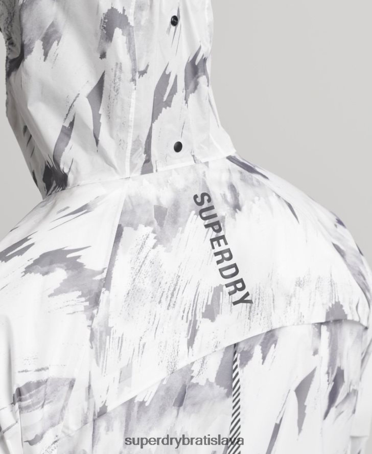 Superdry muži bežná ľahká nepremokavá bunda 6B4ZTR5401 oblečenie sivá