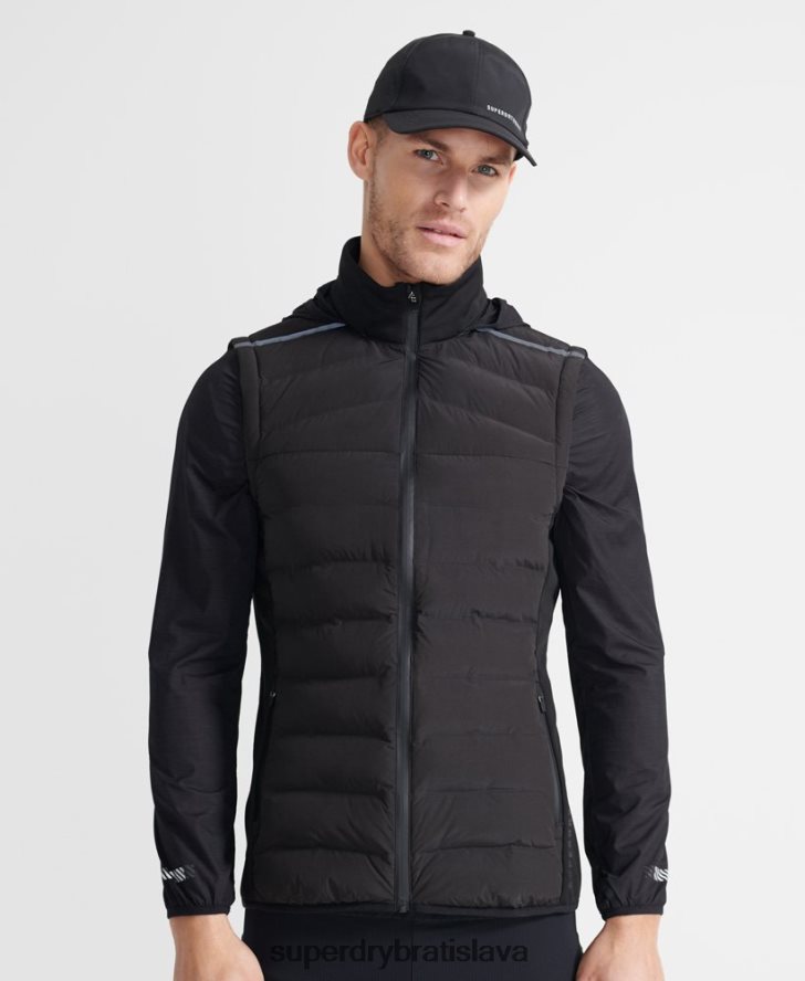 Superdry muži beh adaptabilná vesta 6B4ZTR4609 oblečenie čierna