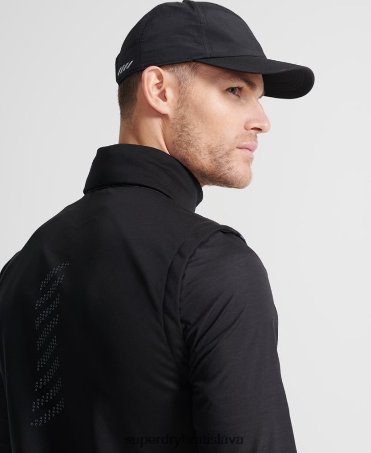 Superdry muži beh adaptabilná vesta 6B4ZTR4609 oblečenie čierna