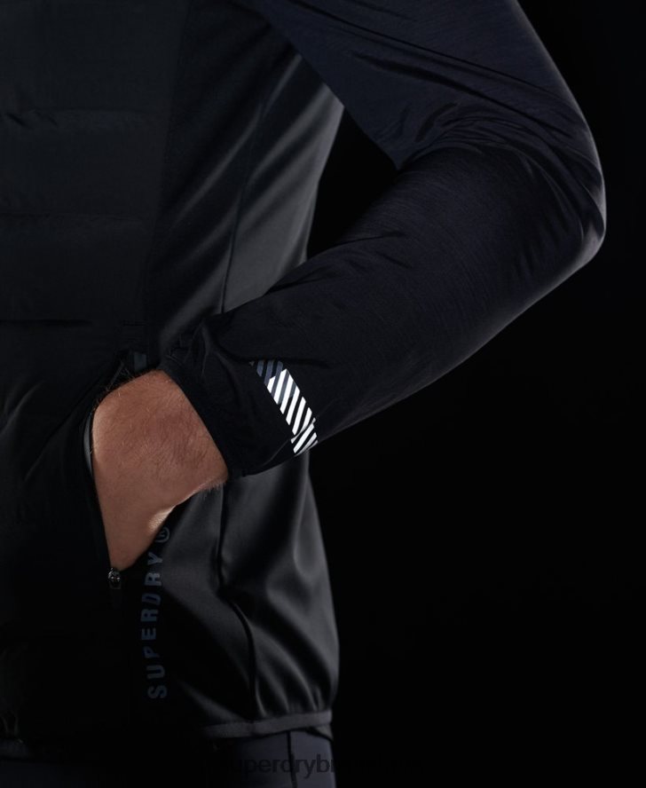 Superdry muži beh adaptabilná vesta 6B4ZTR4609 oblečenie čierna
