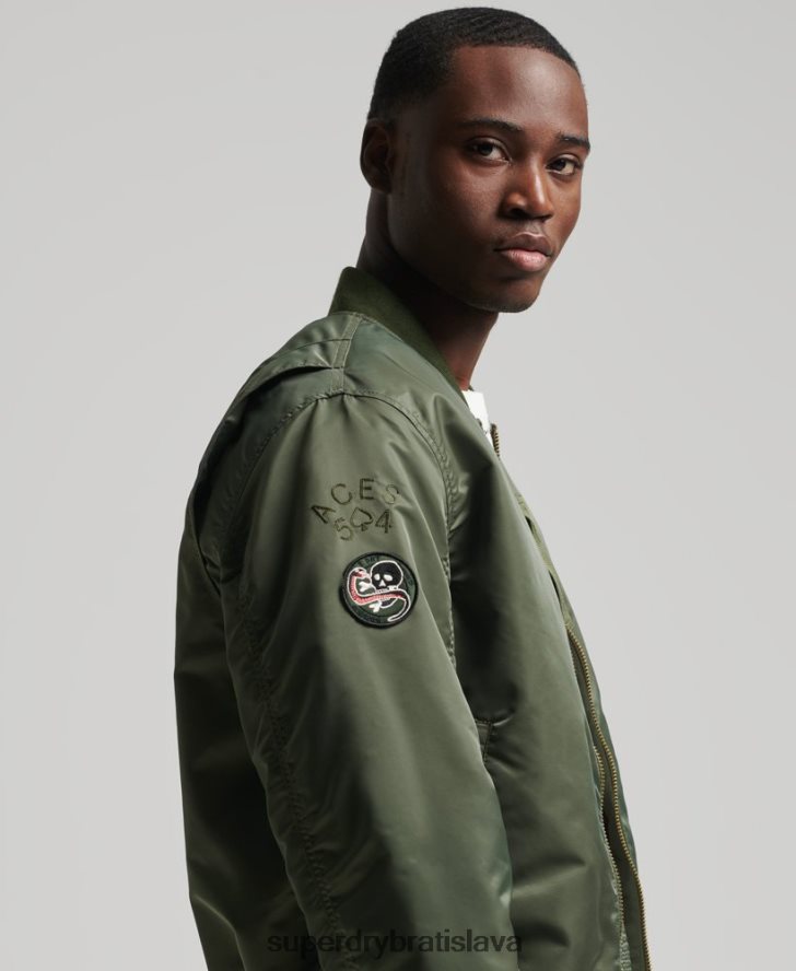 Superdry muži bomber bunda ma1 6B4ZTR1107 oblečenie zelená
