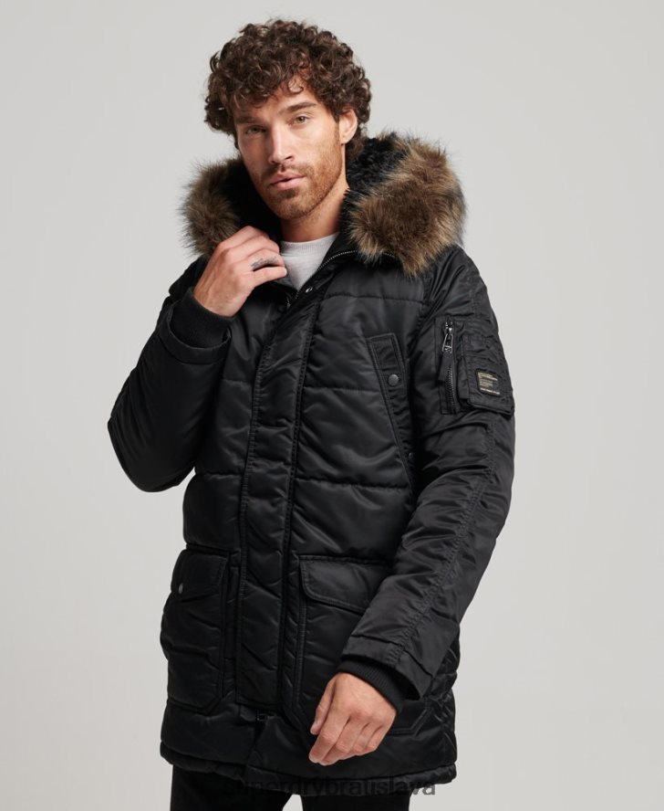 Superdry muži bunda chinook parka 6B4ZTR4447 oblečenie tmavošedý
