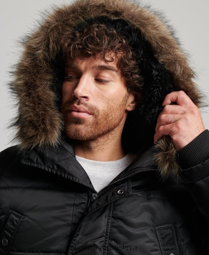 Superdry muži bunda chinook parka 6B4ZTR4447 oblečenie tmavošedý