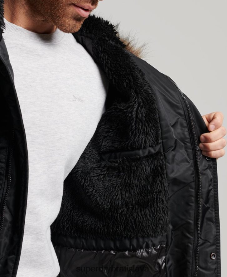 Superdry muži bunda chinook parka 6B4ZTR4447 oblečenie tmavošedý