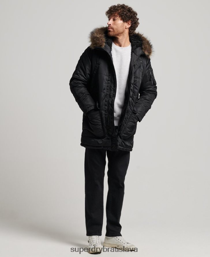 Superdry muži bunda chinook parka 6B4ZTR4447 oblečenie tmavošedý