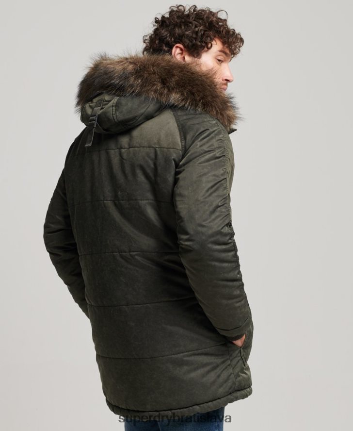 Superdry muži bunda chinook parka 6B4ZTR4479 oblečenie kaki