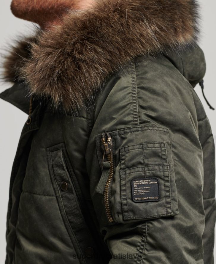 Superdry muži bunda chinook parka 6B4ZTR4479 oblečenie kaki
