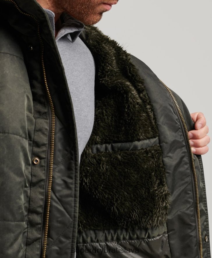Superdry muži bunda chinook parka 6B4ZTR4479 oblečenie kaki