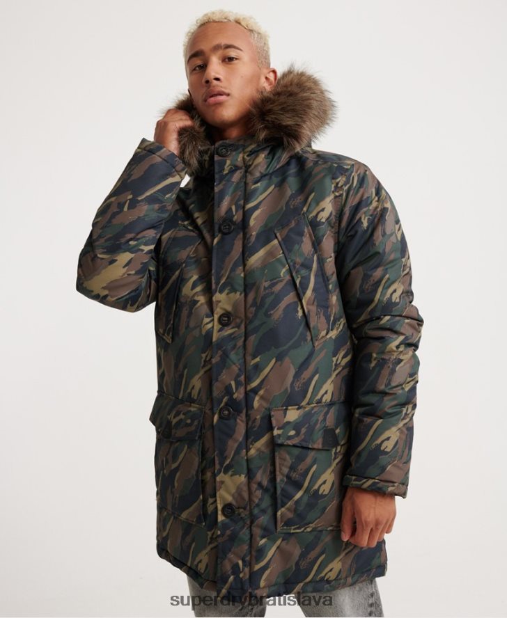 Superdry muži bunda everest parka 6B4ZTR4602 oblečenie kaki