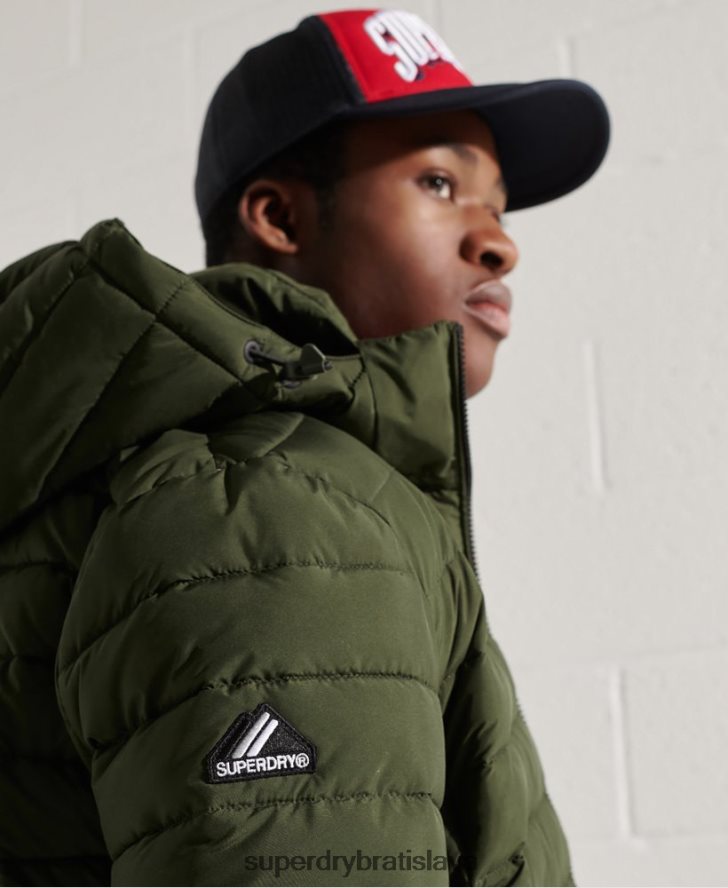 Superdry muži bunda fuji s kapucňou 6B4ZTR4657 oblečenie kaki