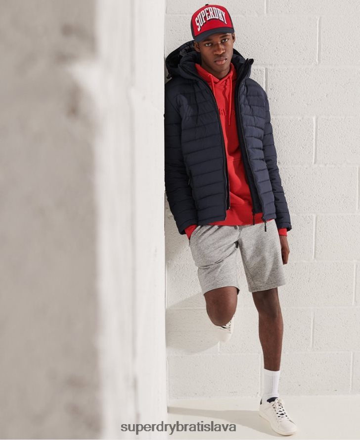 Superdry muži bunda fuji s kapucňou 6B4ZTR4668 oblečenie námorníctvo