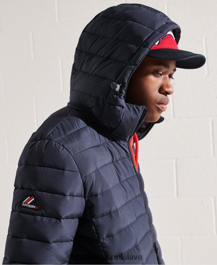 Superdry muži bunda fuji s kapucňou 6B4ZTR4668 oblečenie námorníctvo