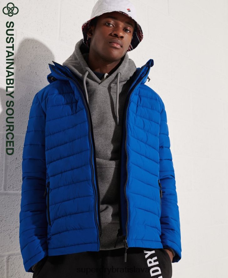 Superdry muži bunda fuji s kapucňou 6B4ZTR4704 oblečenie Modrá