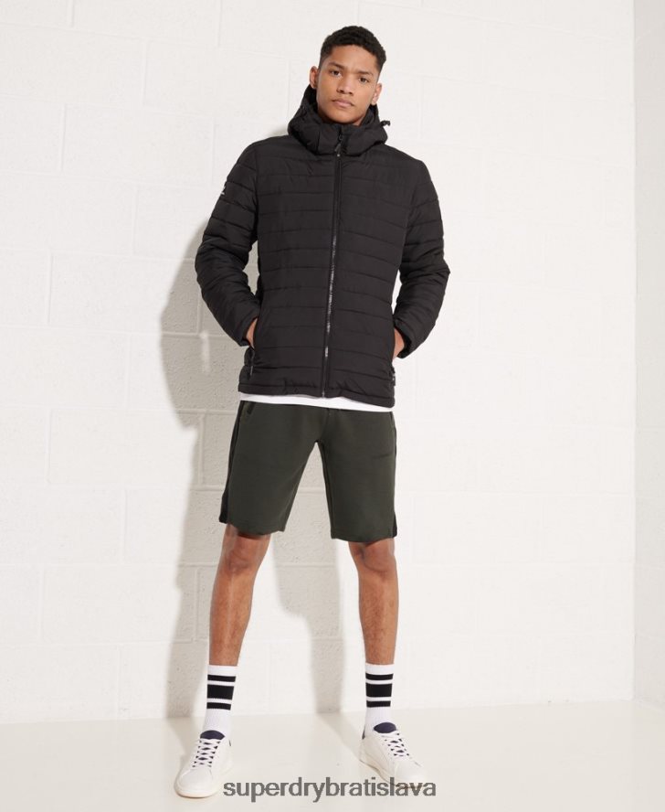 Superdry muži bunda fuji s kapucňou 6B4ZTR4729 oblečenie čierna