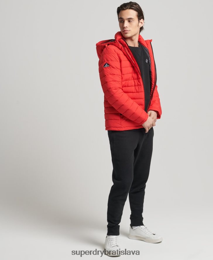 Superdry muži bunda fuji s kapucňou 6B4ZTR4730 oblečenie červená