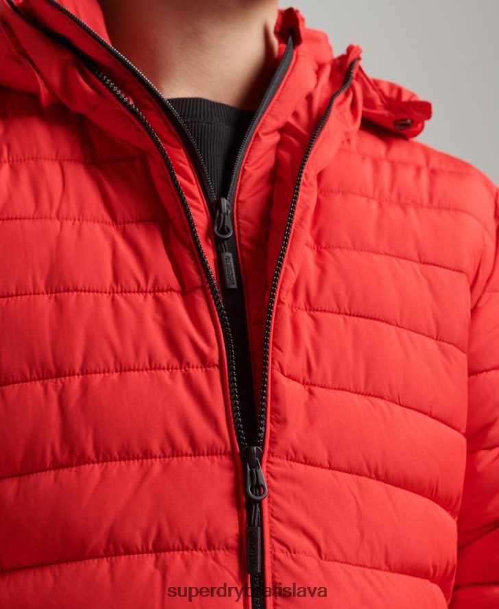Superdry muži bunda fuji s kapucňou 6B4ZTR4730 oblečenie červená