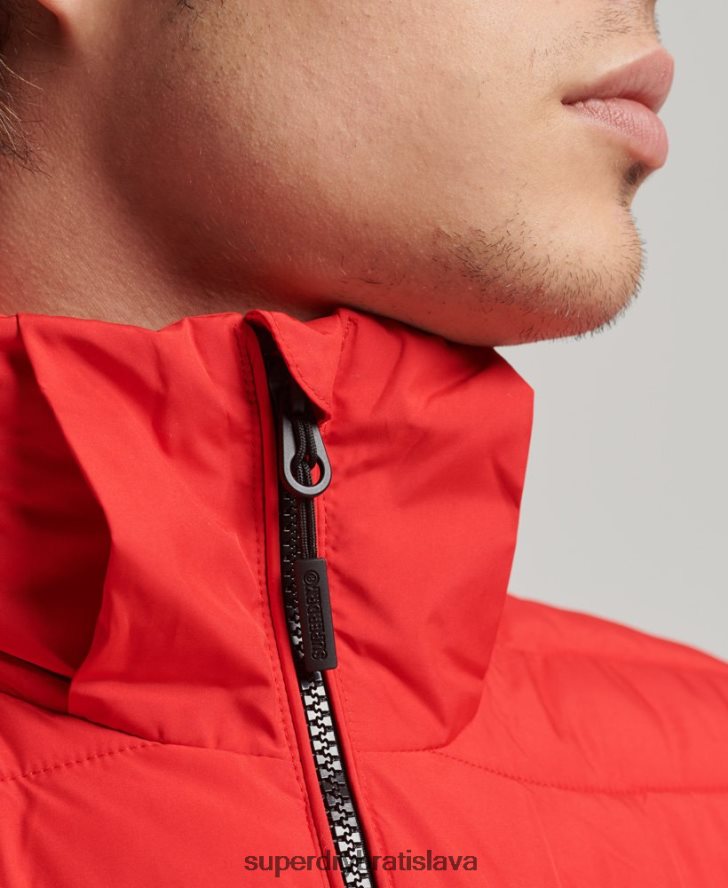Superdry muži bunda fuji s kapucňou 6B4ZTR4730 oblečenie červená