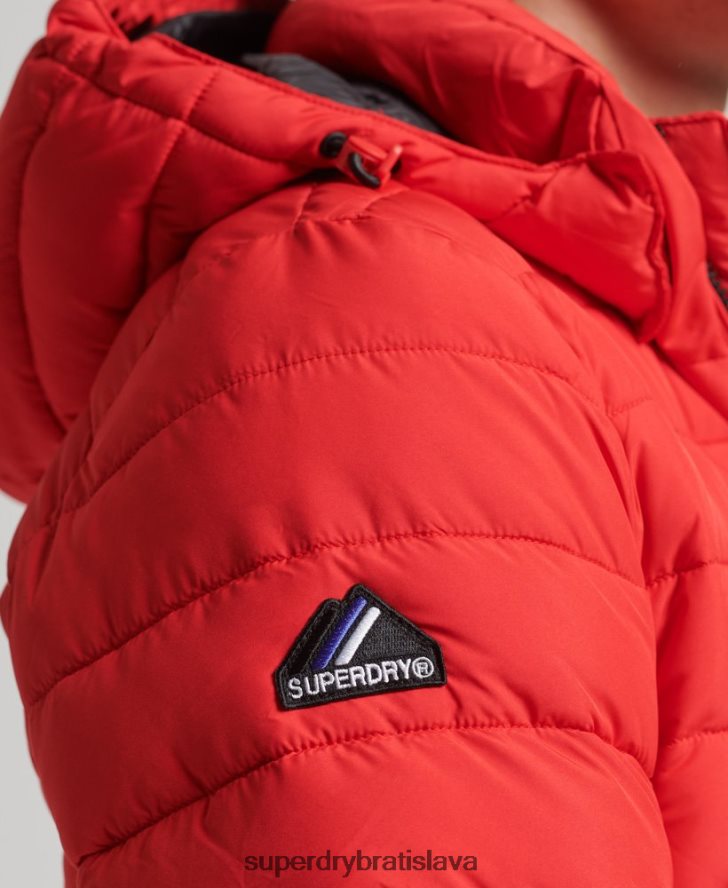 Superdry muži bunda fuji s kapucňou 6B4ZTR4730 oblečenie červená