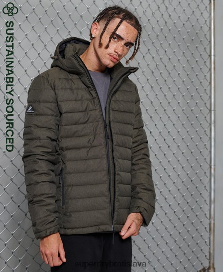 Superdry muži bunda fuji s kapucňou 6B4ZTR4731 oblečenie tmavošedý